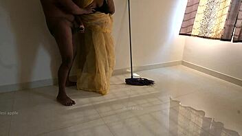 indian maid teases and plays seductively