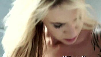 inked euro babe takes it doggy from behind cumshot