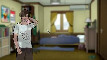 peeping on busty hinata milf showering in konoha hentai parody game