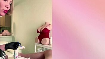 Russian Blonde Nurse Gloves Up for Explosive Cock Milking Cumshot!