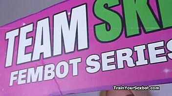 Femdom fembot eagerly sixty-nines her thrilled new owner hard