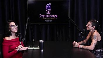 Caroleta Roots Strips After Social Media Routine Talk Sheer Red