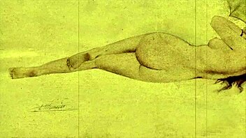 vintage hairy babe bent over doggystyle