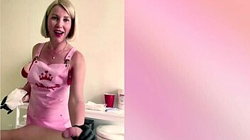 Russian Blonde Nurse Gloves Up for Explosive Cock Milking Cumshot!