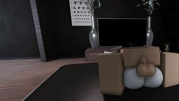 busty goth slut rides cock wildly after roblox tease