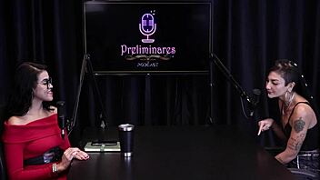 Caroleta Roots Strips After Social Media Routine Talk Sheer Red