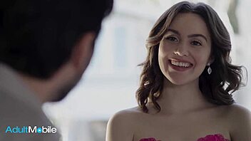 slender brunette moans as cock slams her trimmed bush