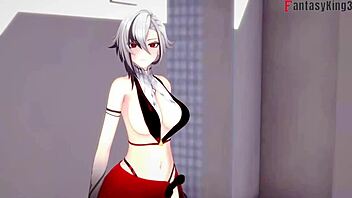 arlecchino bikini blowjob beach sex genshin impact 😘🏖️