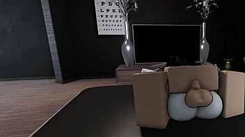 busty goth slut rides cock wildly after roblox tease