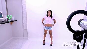 sexy asian teen model fucked hard sofa casting interview cum