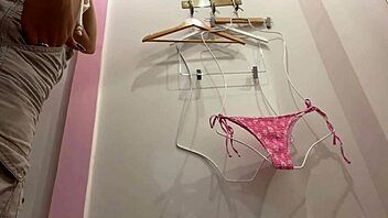 Hot latina bikini slut caught flashing perfect tits ass