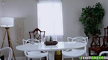 Hey, watch this petite bambi black slobber all over cock bent over