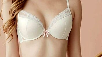 Tempting barefoot lingerie models tease