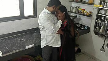 Desi Indian Kavita Bhabhi Kitchen Fuck Saggy Tits Missionary!