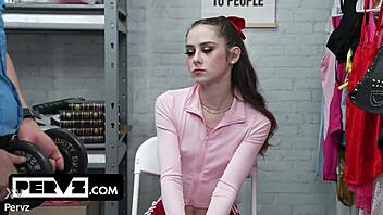 shoplifter daisy stripped searched fucked by nicky gym style