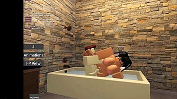 roblox player bends bunny over for hardcore ass pounding big tits bouncing wildly during game fuck