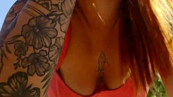 hey i'm filming beach video flashing to tease all the hot guys watching