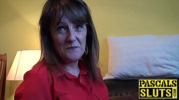 Bound milf submits to maledom's rough blowjob and fuck