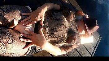 Birgit milf housewife vibes to real orgasm outdoors 😍💦