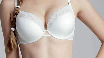 Tempting barefoot lingerie models tease