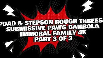 busty brunette endures wild double penetration orgy