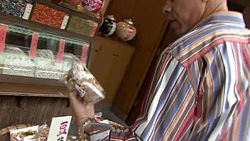 white stud rams shaved japanese geisha pussy close up