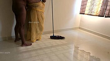 indian maid teases and plays seductively