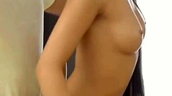 naughty petite whore grinds on stud before taking his bareback cock deep in her tight ass