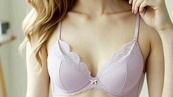 Tempting barefoot lingerie models tease