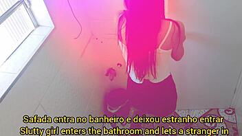 Strange Bar Public Bathroom Fucks Hot Redhead Pussy