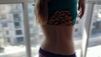 i risk fucking my hairy pussy by the window stripping milky tits