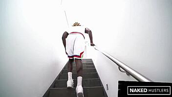 ebony babe deepthroats huge black cock like a slut