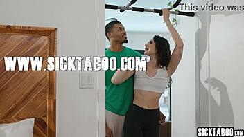 liz jordan lifts petite ass on rocket power's black cock