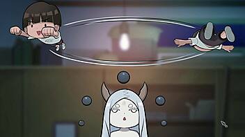 peeping on busty hinata milf showering in konoha hentai parody game