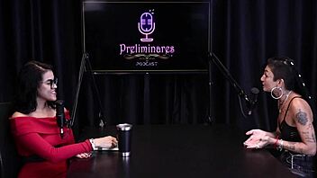 Caroleta Roots Strips After Social Media Routine Talk Sheer Red