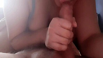 teen begs for creamy cum in mouth amateur blowjob