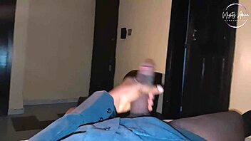 I'm moaning wildly solo masturbating in this hotel room hot