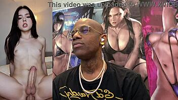 trans teen 18+ sucks cock christmas cum blasts everywhere!