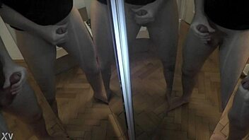 one guy unloads on six mirror cocks in massive cumshot