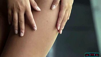 BOMBSHELL PETITE RUSSIAN MODEL LILIT ARIEL STRIPS NAKED