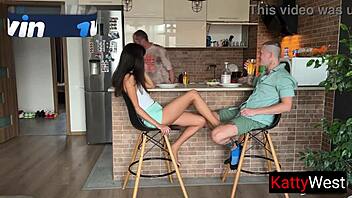 hey hubby, watch me suck cum while you cook dinner?