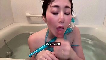 Minami Sally's Underwater Big Tits Snorkel Challenge!