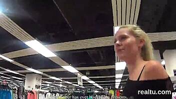 Czech sweetie teased into supermarket POV pounding