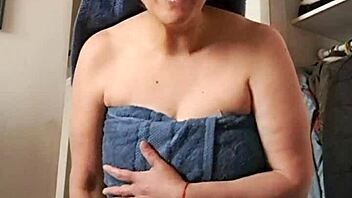 milf delivers sloppy blowjob for creamy facial finish