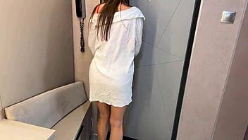 Unfaithful Wife Gulps Cum Before Christmas Party