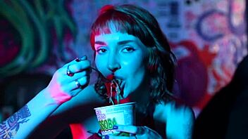 check out these sexy redhead feet crushin cup noodles all dirty