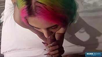 roxy lips stretches wide on lil endi's massive dick riding hard