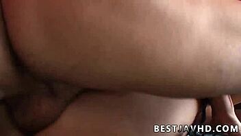 Konatsu Aozona's messy creampie threesome uncensored jav cash fuck