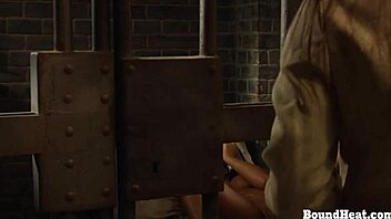 bound lesbian slave masturbates to intense orgasm