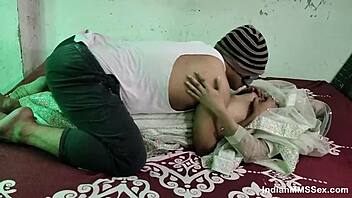 my skinny indian wife's shaved pussy craves my hard fucks